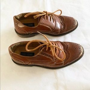 Stacy Adams Boys Brown Lace Up Dress Shoe Size 12M Preowned